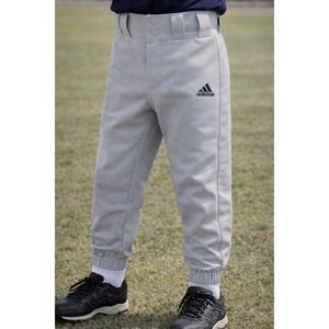 Adidas Youth Baseball Pants‎ Gray AEROREADY Elastic Cuff Size 5–6Y NWOT